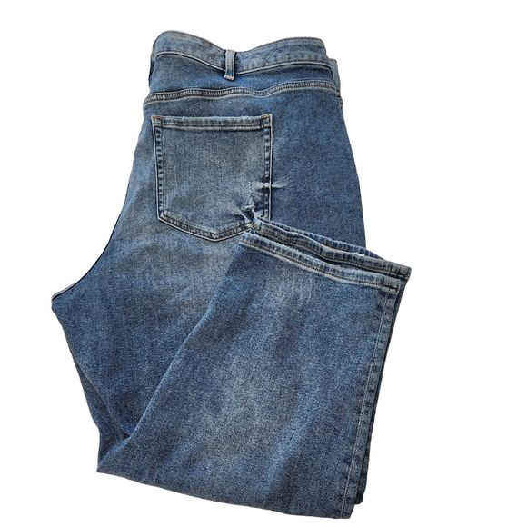 Lane Bryant Crop Jeans Size 24 Girlfriend Crop Jeans Mid Rise Blue B7 - Picture 11 of 11